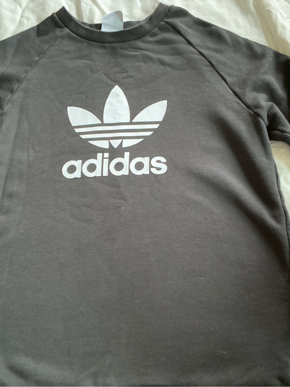 adidas Kids Brown Crewneck Sweatshirt with White Trefoil Logo